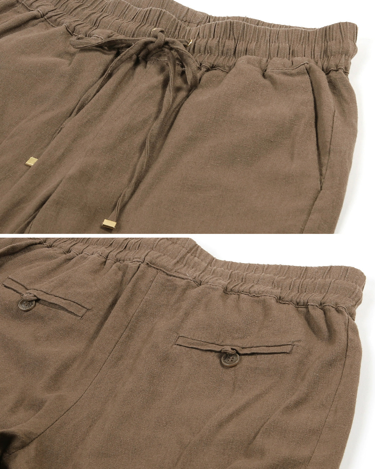 ZIMEGO  Women's Comfy Drawstring Elastic Waist Linen Summer Pants