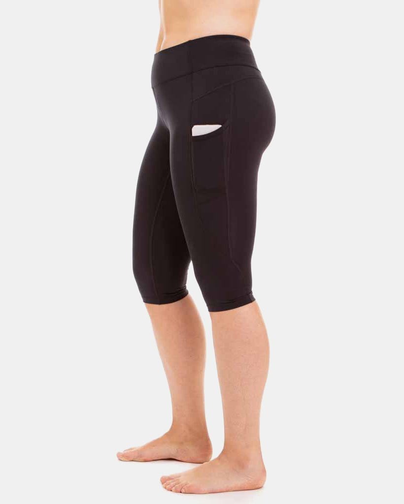 Mid-Rise Pocketed Crop Legging – Booya Black (XS/S)
