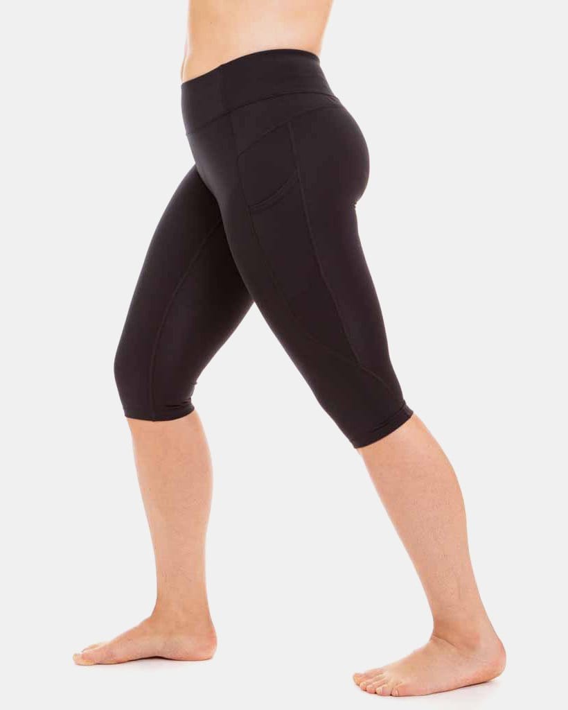 Mid-Rise Pocketed Crop Legging – Booya Black (XS/S)