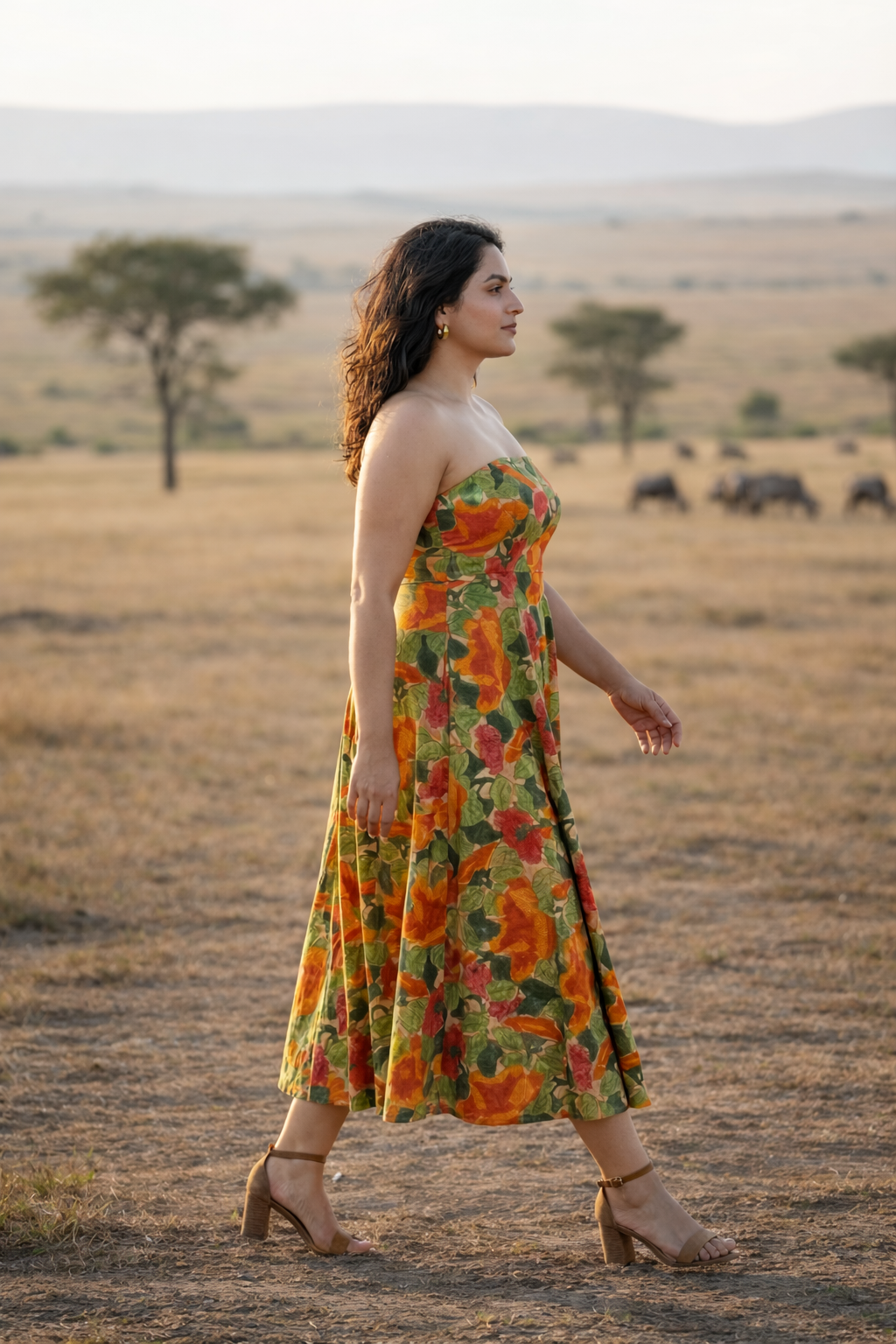 Tropical Floral Tube Dress