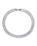 Icy Tennis Bracelet 925 Sterling Silver & 18 Karats Gold Plated.