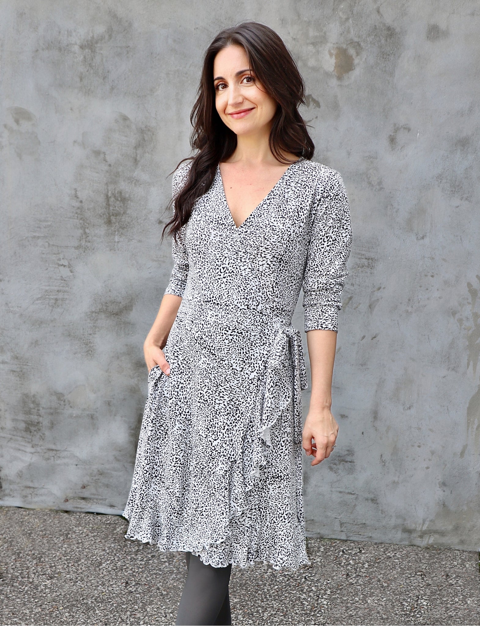 Fierce Flounce Organic Wrap Dress